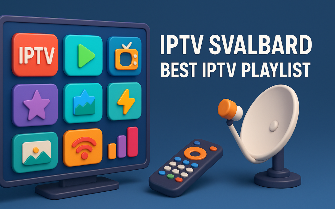 "IPTV Svalbard | Best IPTV Playlist" Generate 1280*630 featured Image add Graphics and unique Generate 3D